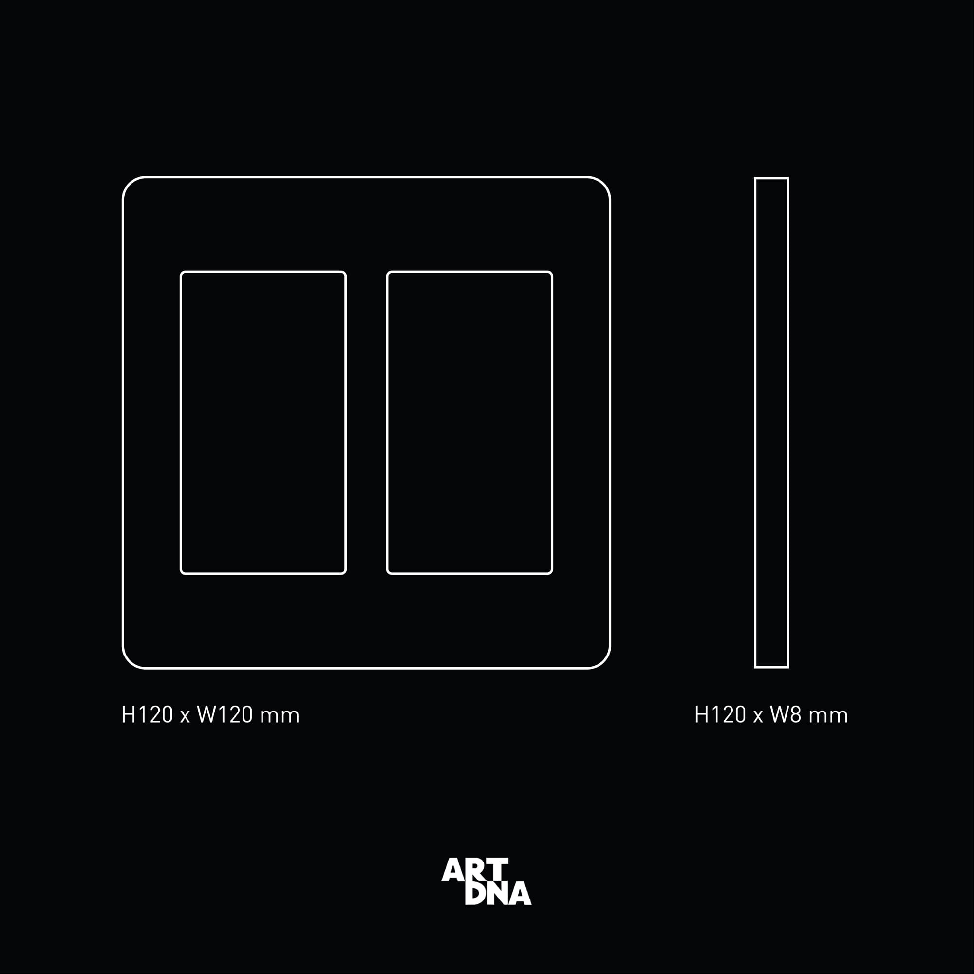หน้ากาก 4 ช่อง ART DNA ขนาด 4X4 สีสเเตนเลส